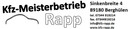 Logo Kfz-Meisterbetrieb Rapp